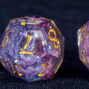 Purple petri-dish dice set dice preview