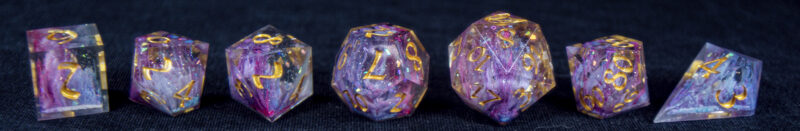 Purple petri-dish dice set dice preview