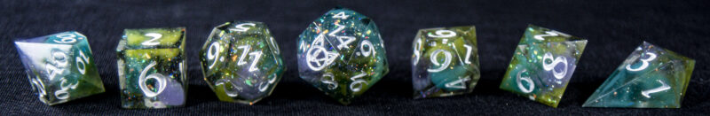 Color galaxy dice set dice preview