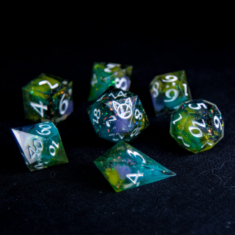 Color galaxy dice set